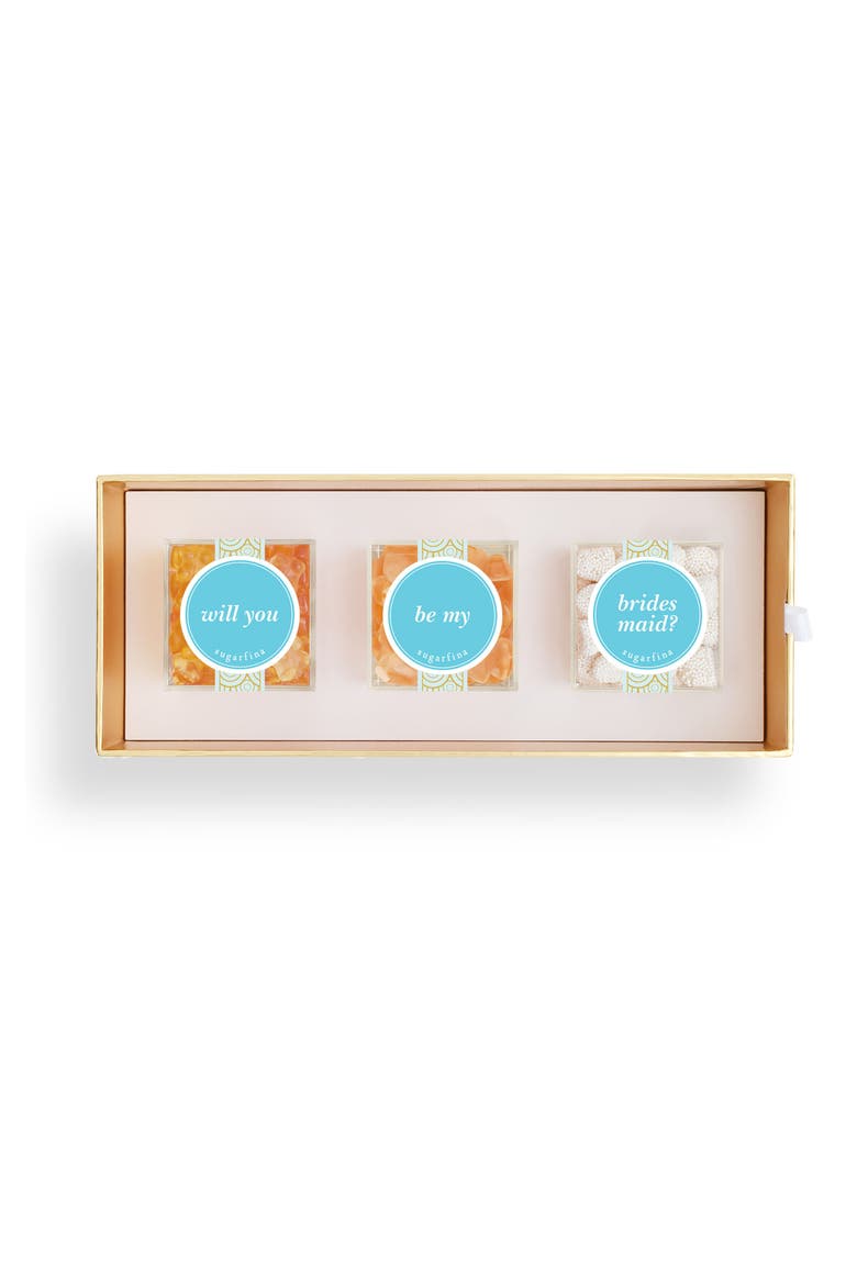 Be My Bridesmaid 3-Piece Candy Bento Box, Alternate, color, PINK