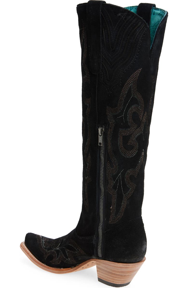 CORRAL Embroidered Knee High Cowboy Boot, Alternate, color, Black
