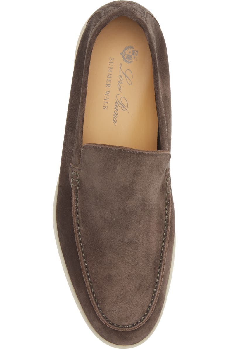 Loro Piana Summer Walk Suede Moc Toe Loafer, Alternate, color,