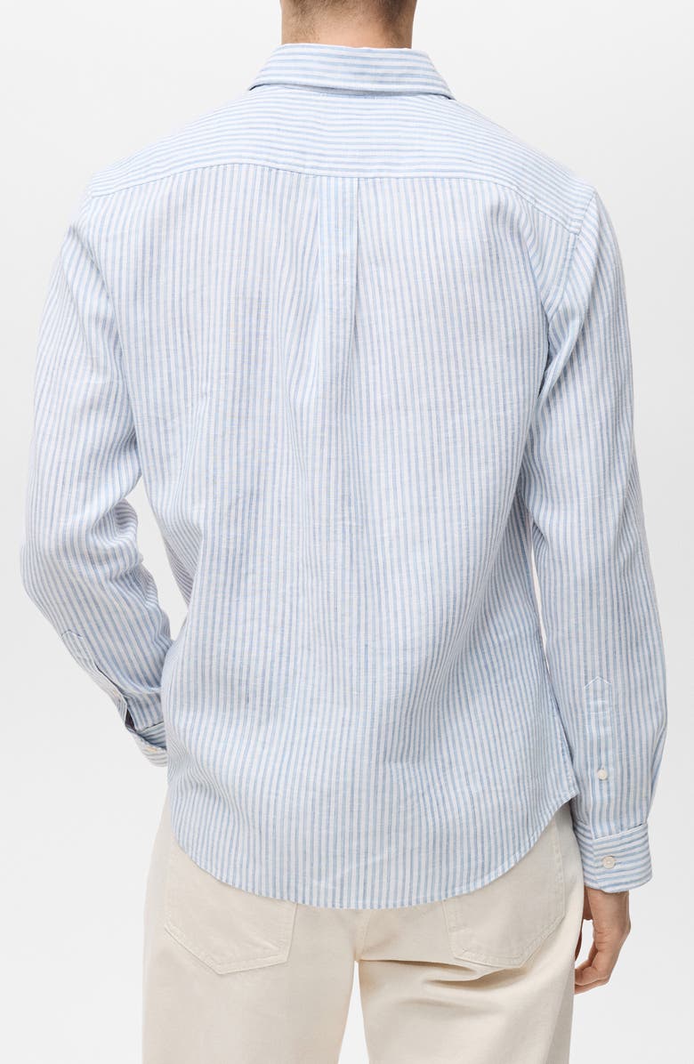 MANGO Stripe Regular Fit Button-Up Shirt, Alternate, color,