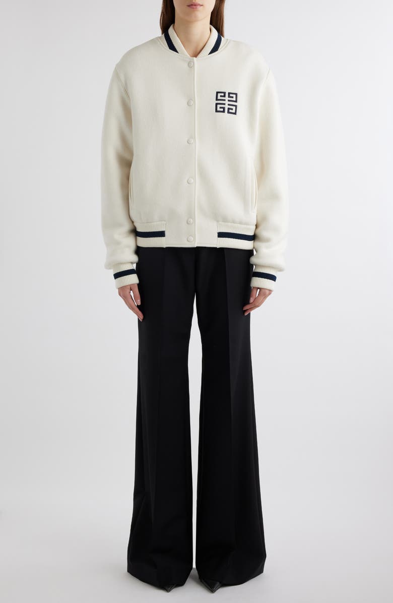 Givenchy Varsity Wool Bomber Jacket, Alternate, color, 