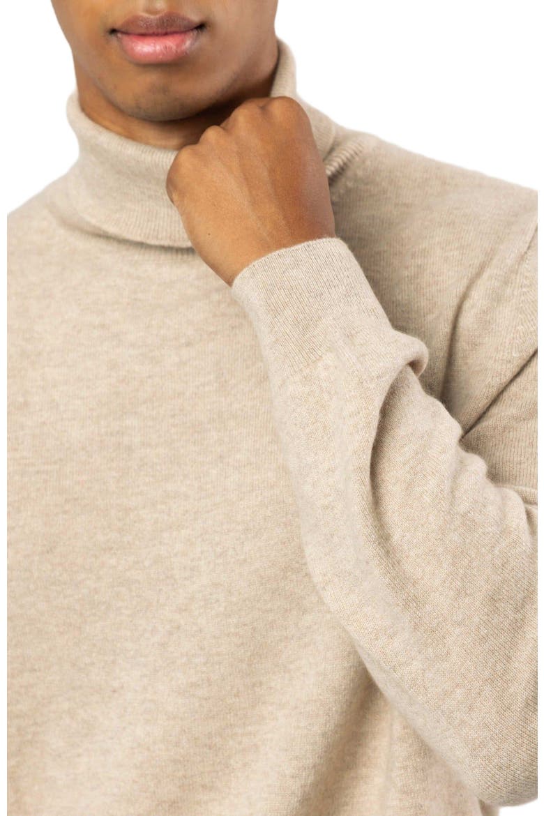 Essential Cashmere Turtle Neck Sweater, Alternate, color, warm grey