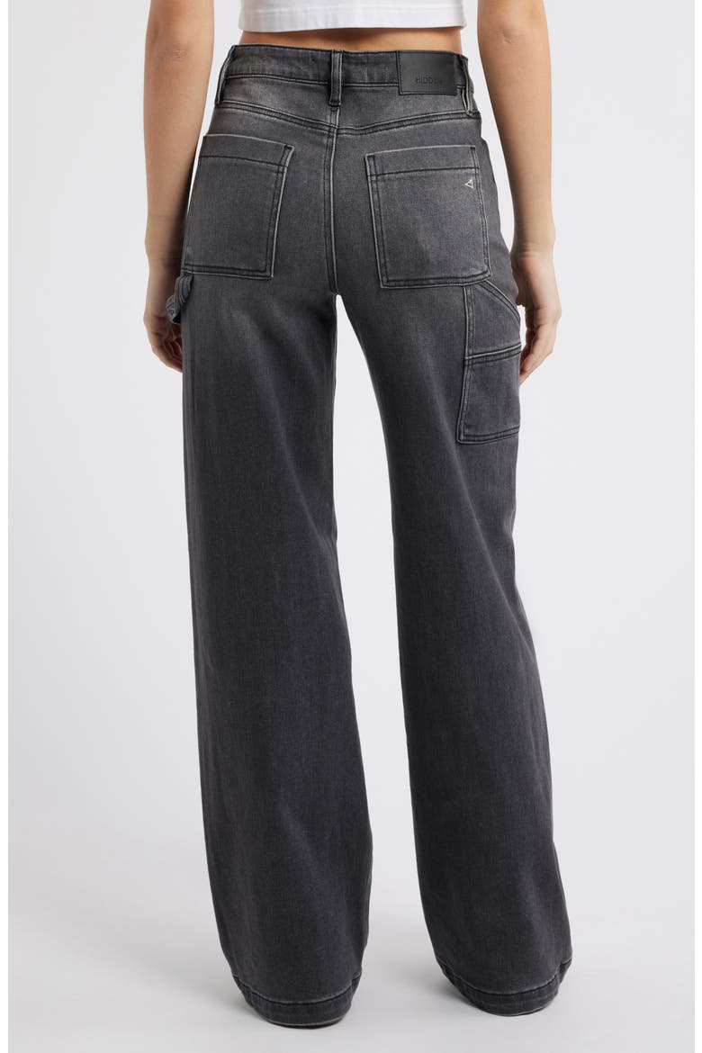 High Waist Carpenter Jeans, Alternate, color, GREY