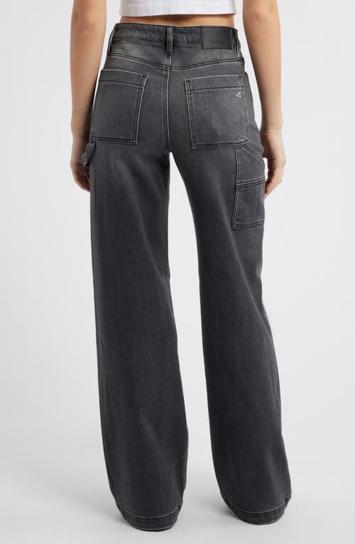 Hidden Jeans High Waist Carpenter Jeans In Grey
