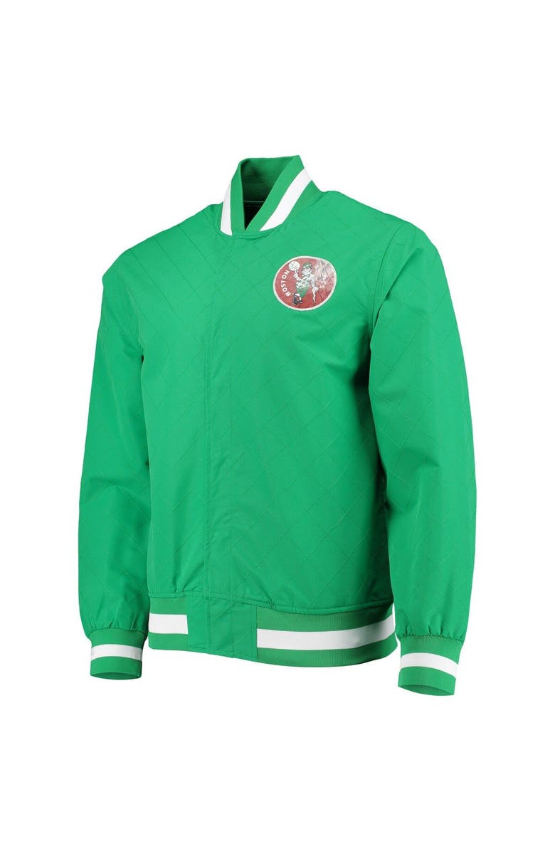 Mitchell & Ness Men's Boston Celtics Kelly Green Mitchell & Ness Hardwood Classics 75th Anniversary Authentic Warmup Full-Snap Jacket, Alternate, color, 