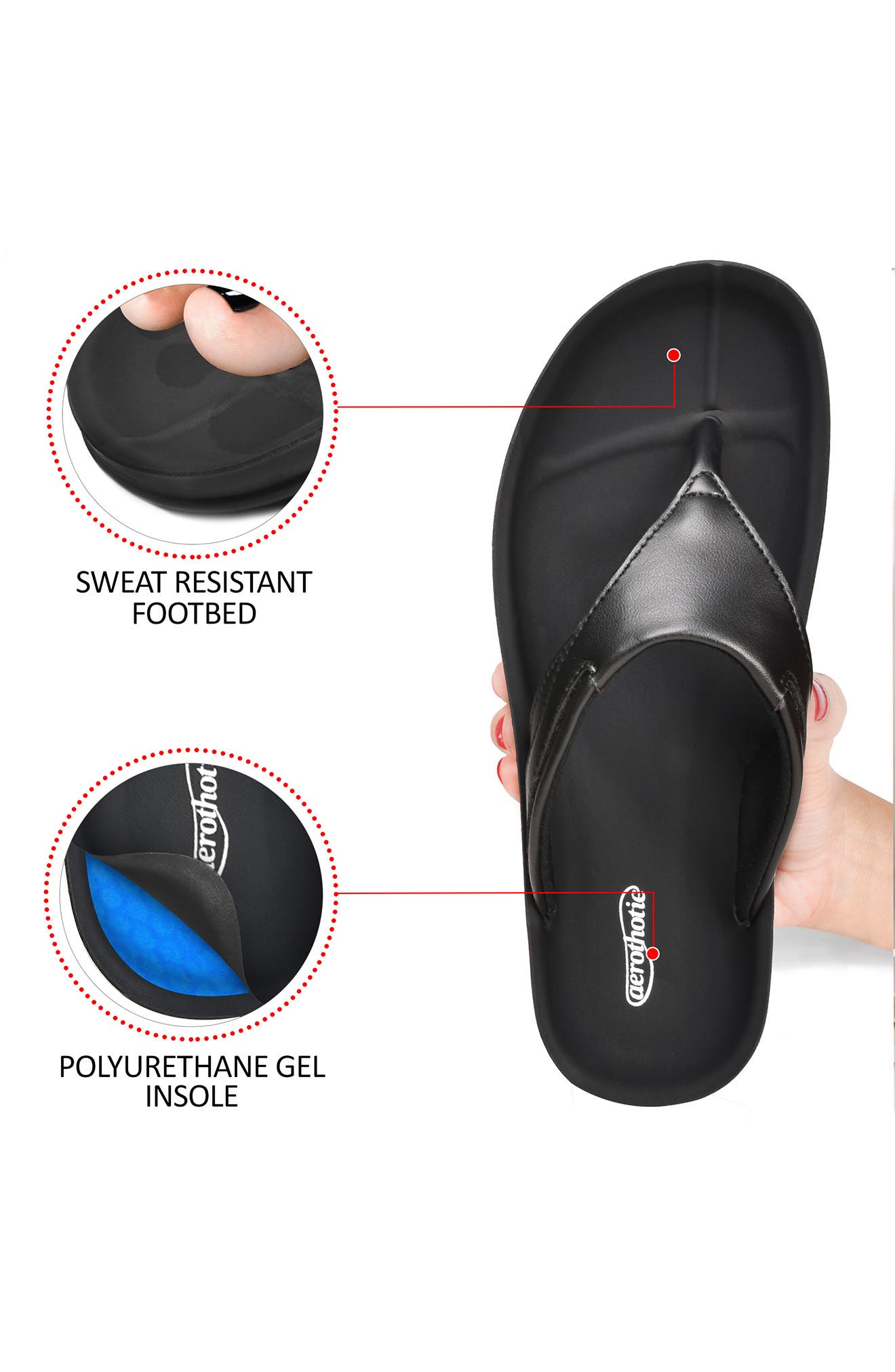 AEROTHOTIC Algiz Waterproof Flip Flop, Alternate, color, 