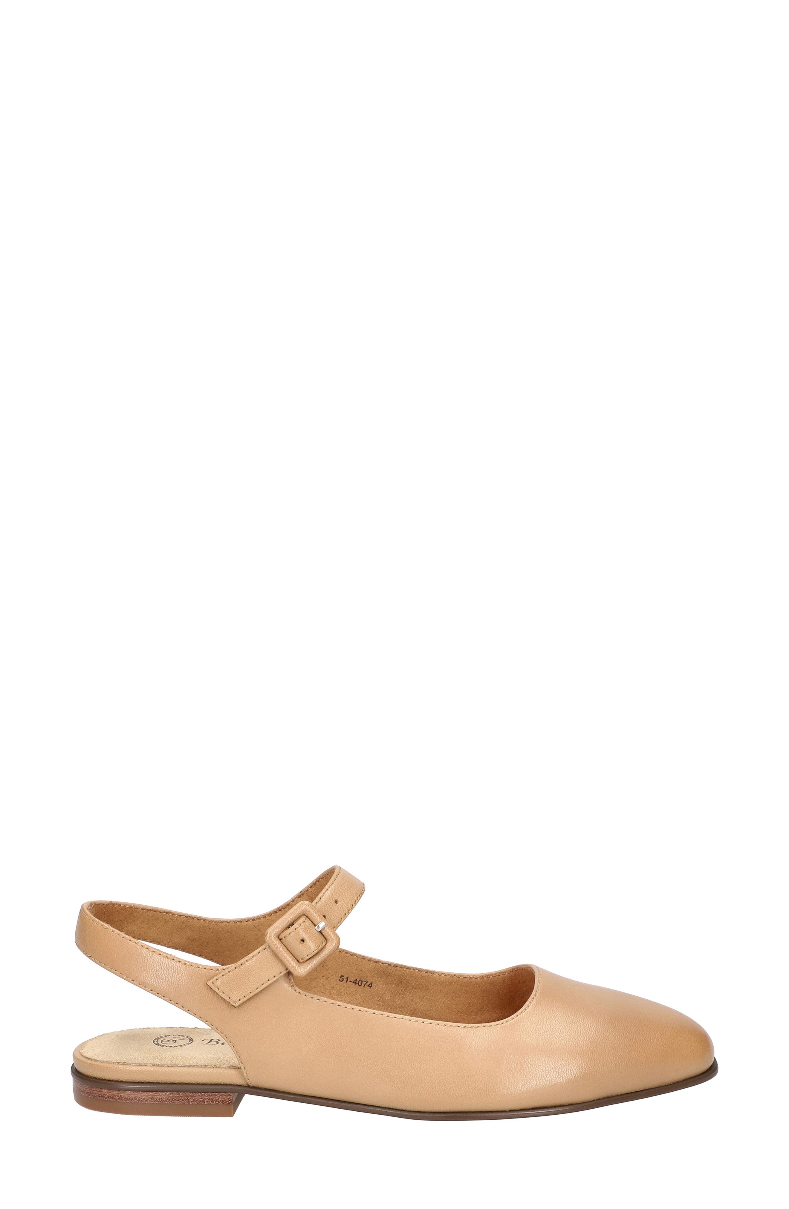 Andie Slingback Flat, Alternate, color, SADDLE BURNISHED LEATHER
