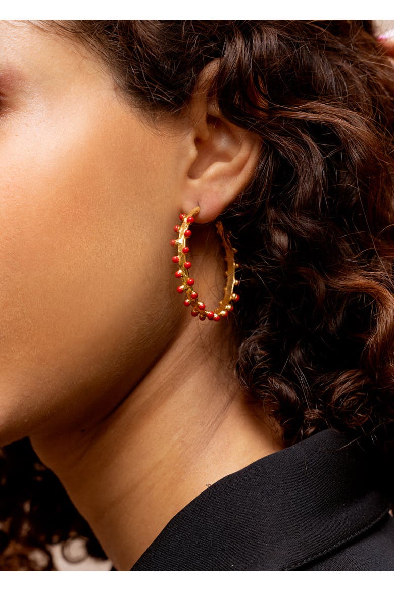 Gipsy Earrings, Alternate, color, RED