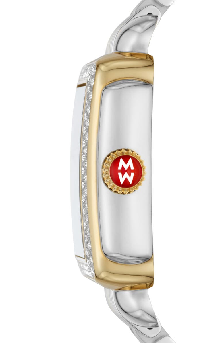 MICHELE Limited Edition Deco Diamond Bracelet Watch, 33mm x 35mm, Alternate, color,