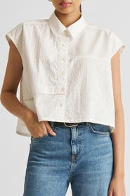 Reistor Embroidered Panel Crop Top