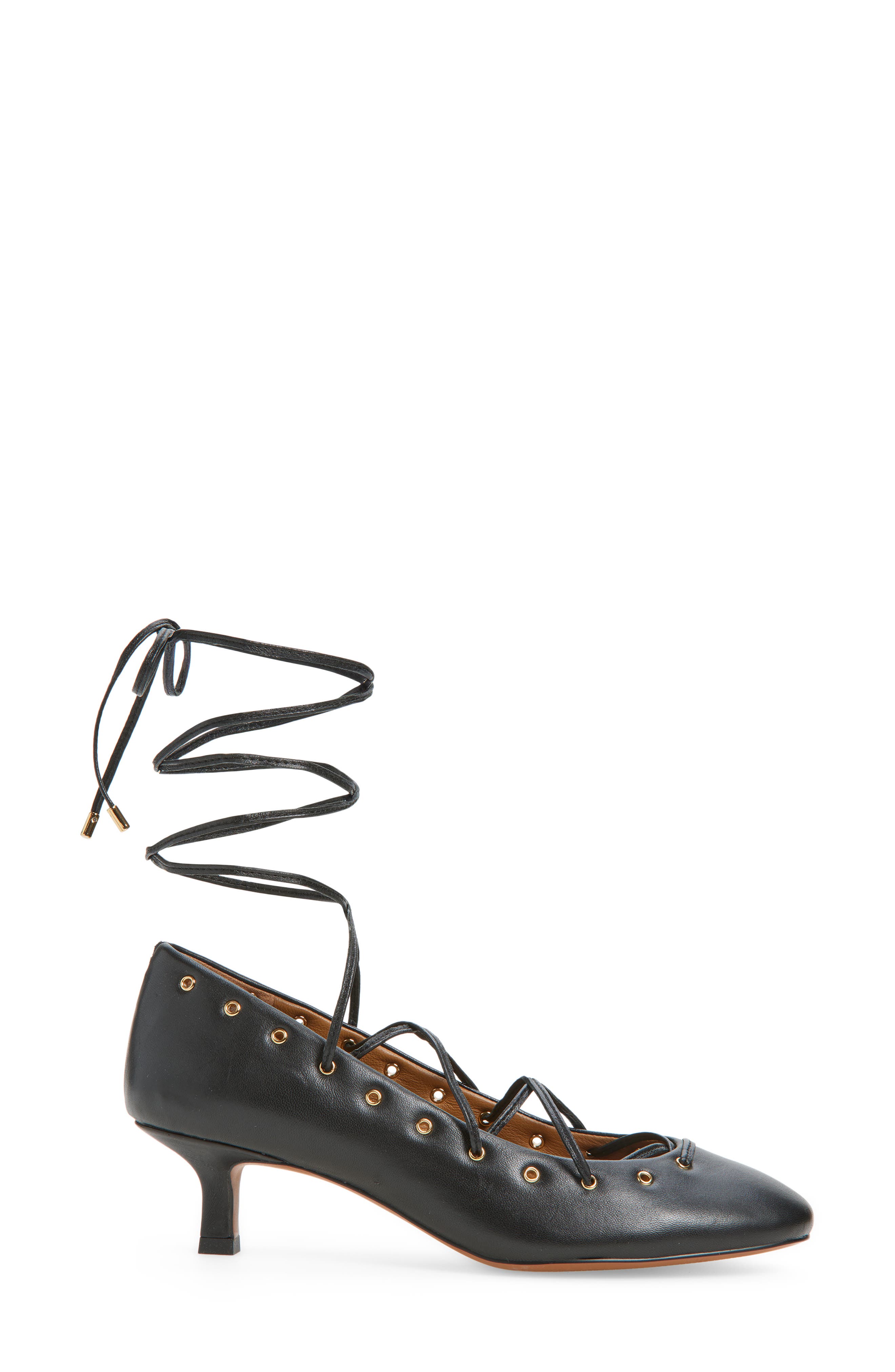 Madewell The Remy Lace-Up Pump, Alternate, color, True Black