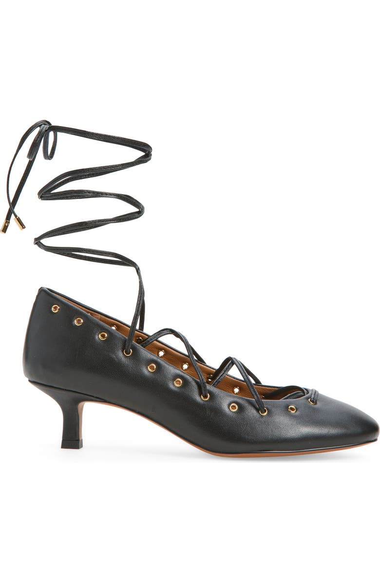 Madewell The Remy Lace-Up Pump, Alternate, color, True Black
