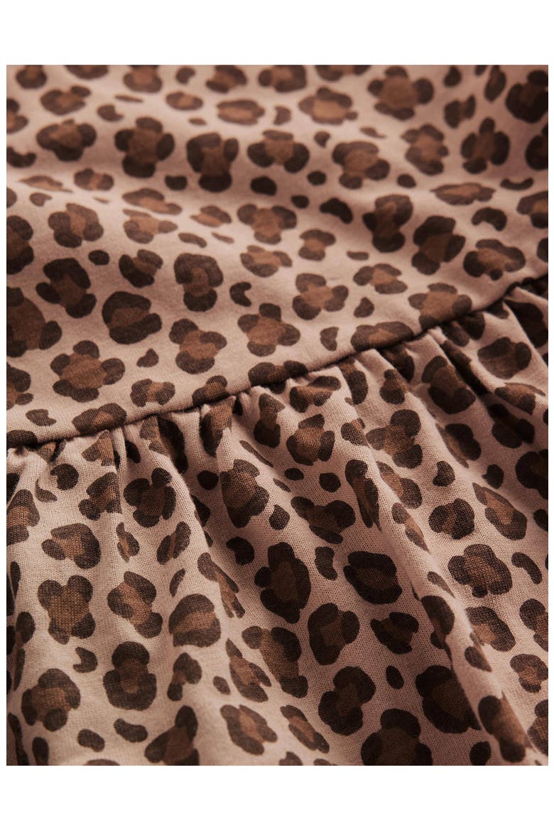 Kids' Twirly Cotton Jersey Dress, Alternate, color, MILK CHOCOLATE BROWN LEOPARD