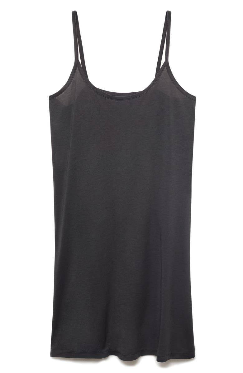 MANGO Micromodal Nightgown, Main, color, Charcoal