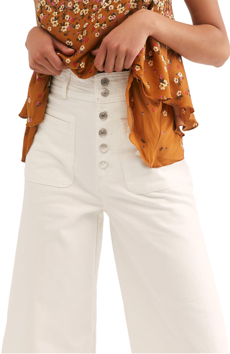 Free People Colette Wide Leg Culottes, Alternate, color,