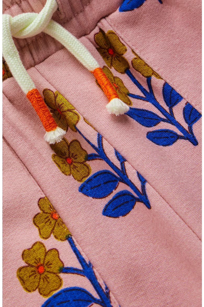 Kids' Floral Print Wide Leg Sweatpants, Alternate, color, FORMICA PINK WOODBLOCK FLOWER