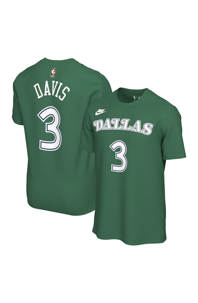 Nike Unisex Nike Anthony Davis Green Dallas Mavericks Name & Number T-Shirt - Classic Edition, Main, color, Green