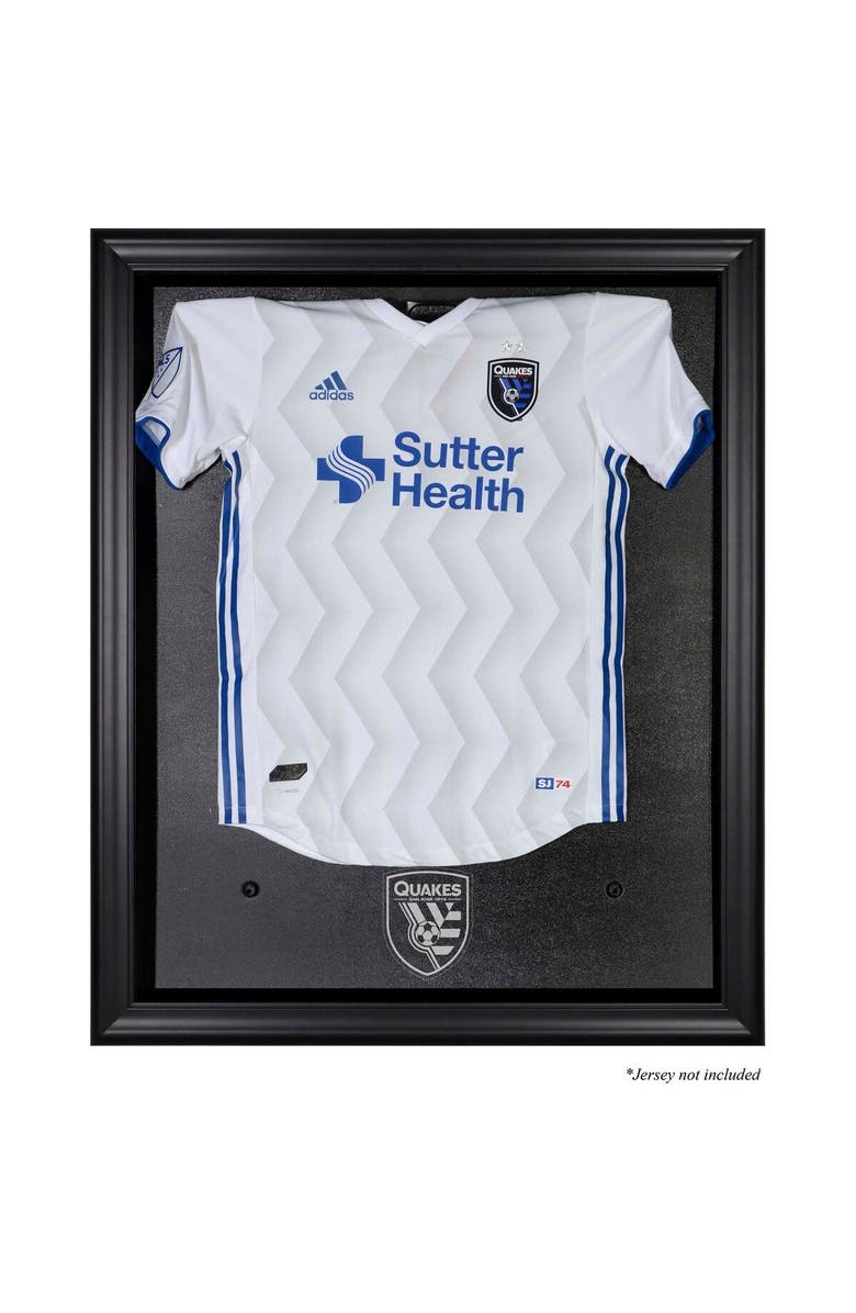 FANATICS AUTHENTIC San Jose Earthquakes Black Framed Team Logo Jersey Display Case, Main, color, 