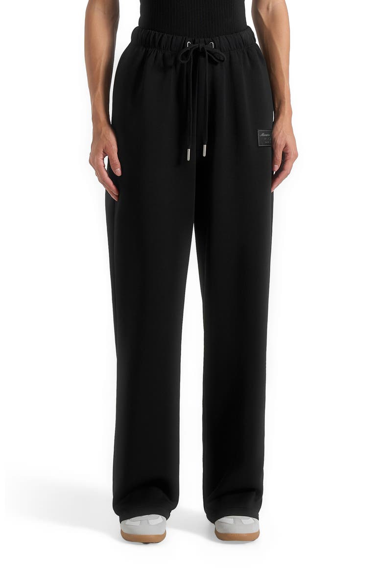 Avery Unisex Neoprene Relaxed fit Sweatpants, Alternate, color, Black
