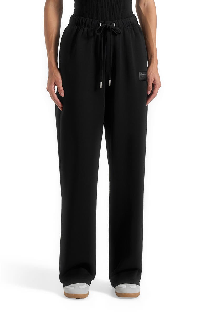 Manière De Voir Avery Unisex Neoprene Relaxed fit Sweatpants, Alternate, color, Black