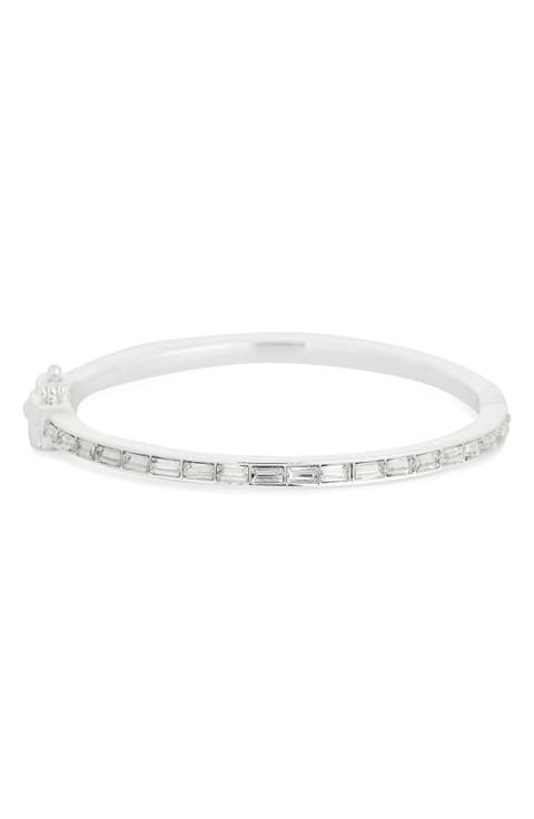 Baguette Cubic Zirconia Bangle Bracelet