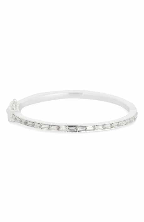 Baguette Cubic Zirconia Bangle Bracelet