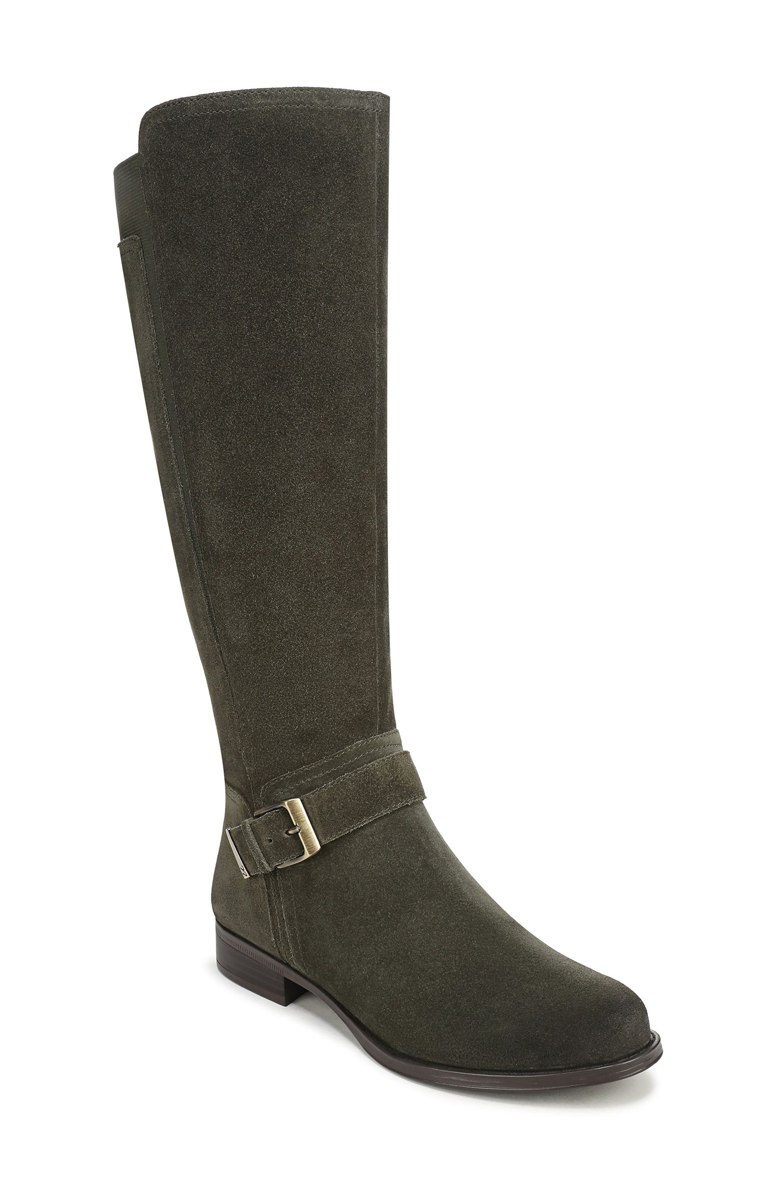 Juno Leather Riding Boot, Main, color, CACTUS CLAY GREEN SUEDE