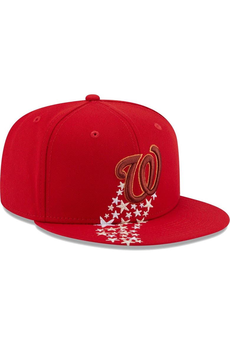 Men's New Era Red Washington Nationals  Meteor 59FIFTY Fitted Hat, Alternate, color, Red