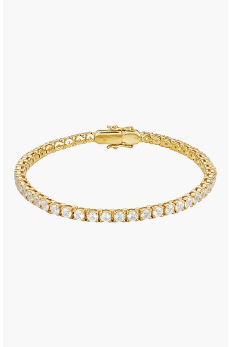 Lab Grown Sapphire Tennis Bracelet, Main, color, 18k Gold Vermeil