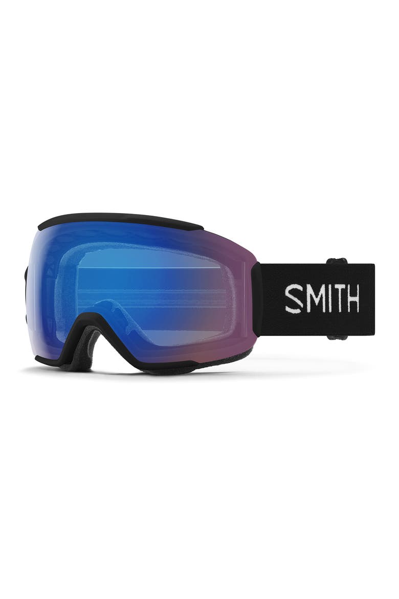 Sequence ChromaPop™ Polarized Cylindrical Carbonic-X Over the Glasses Snow Goggles, Main, color, BLACK / CHROMAPOP STORM ROSE