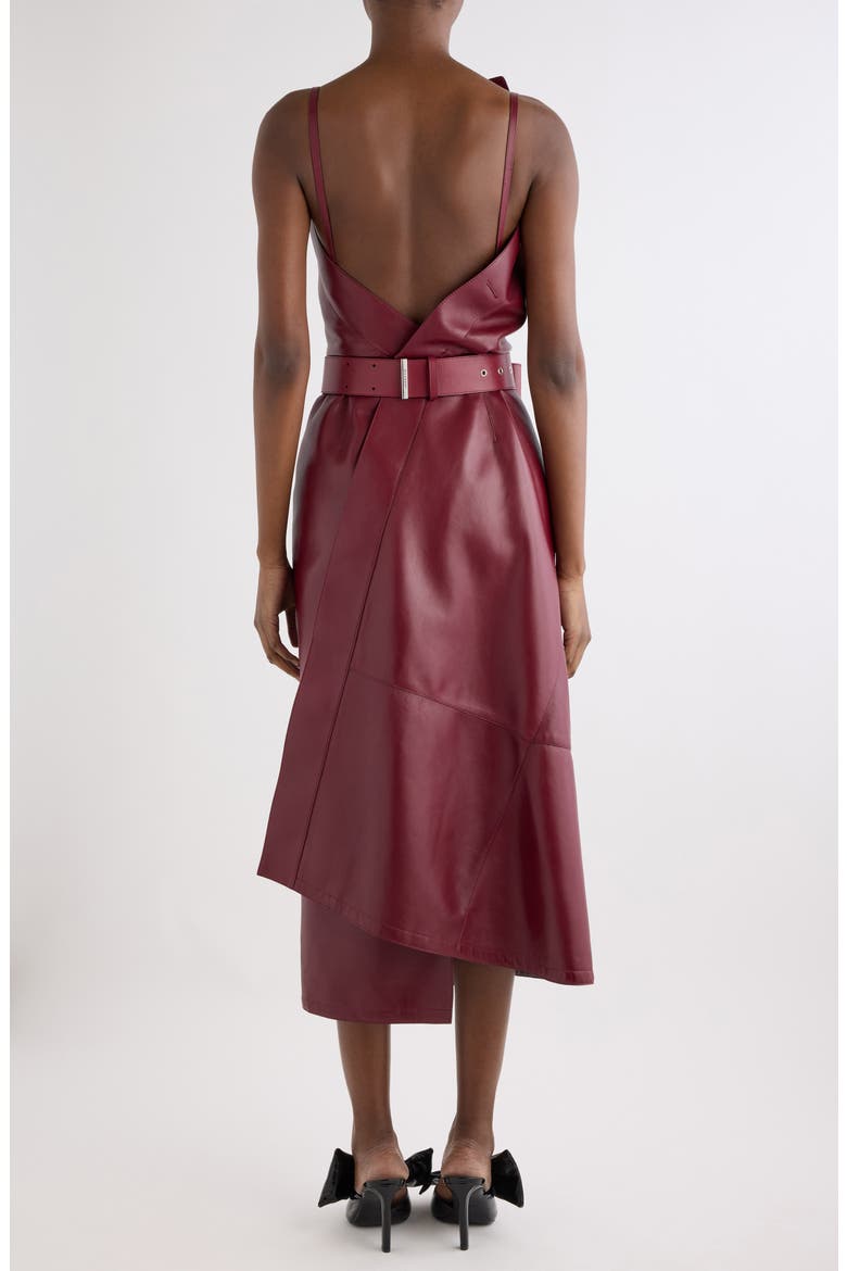 Trench Leather Midi Dress, Alternate, color, 642-OXBLOOD RED