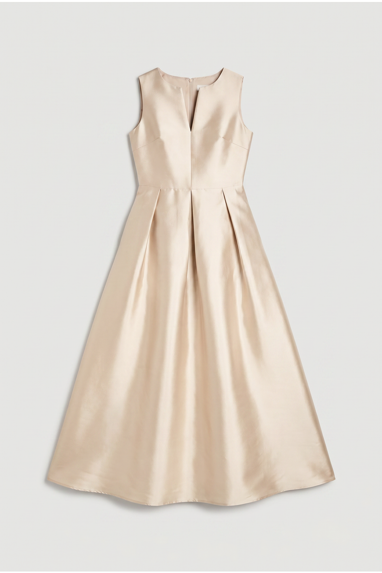 Fit And Flare Sleeveless Dress, Alternate, color, Champagne