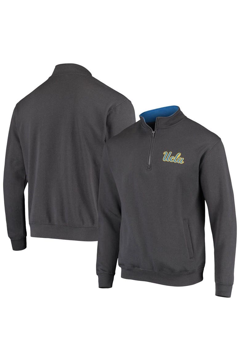 Men's Colosseum Charcoal UCLA Bruins Tortugas Logo Quarter-Zip Jacket, Main, color, Charcoal