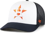 '47 Men's '47 White/Navy Houston Astros Freshman Trucker Adjustable Hat