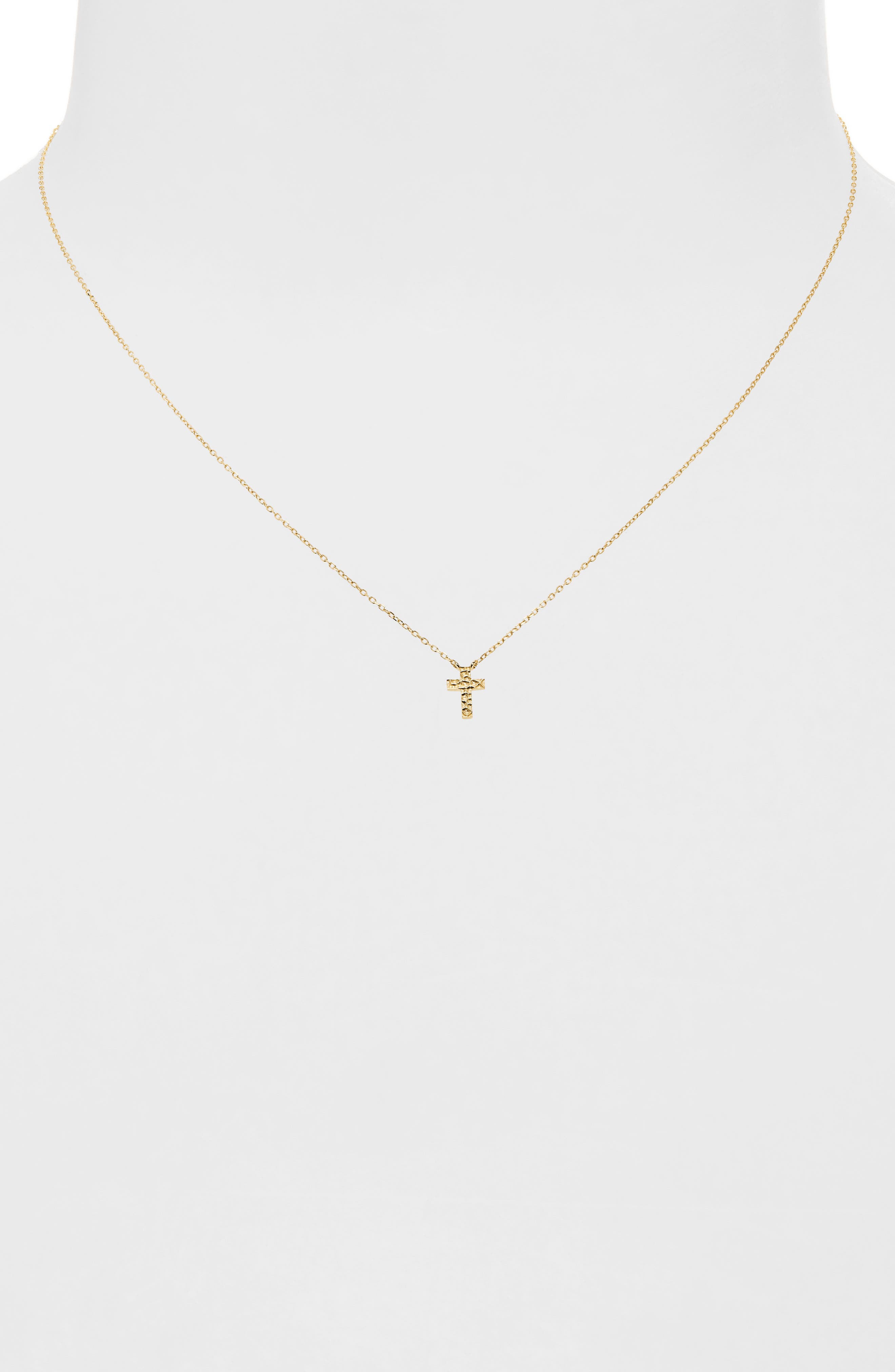 Bony Levy 14K Gold Cross Pendant Necklace (Nordstrom Exclusive) (Women ...