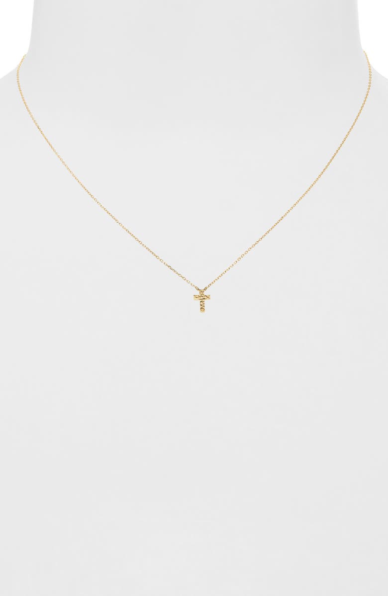 Bony Levy 14K Gold Cross Pendant Necklace, Alternate, color, 14K Yellow Gold