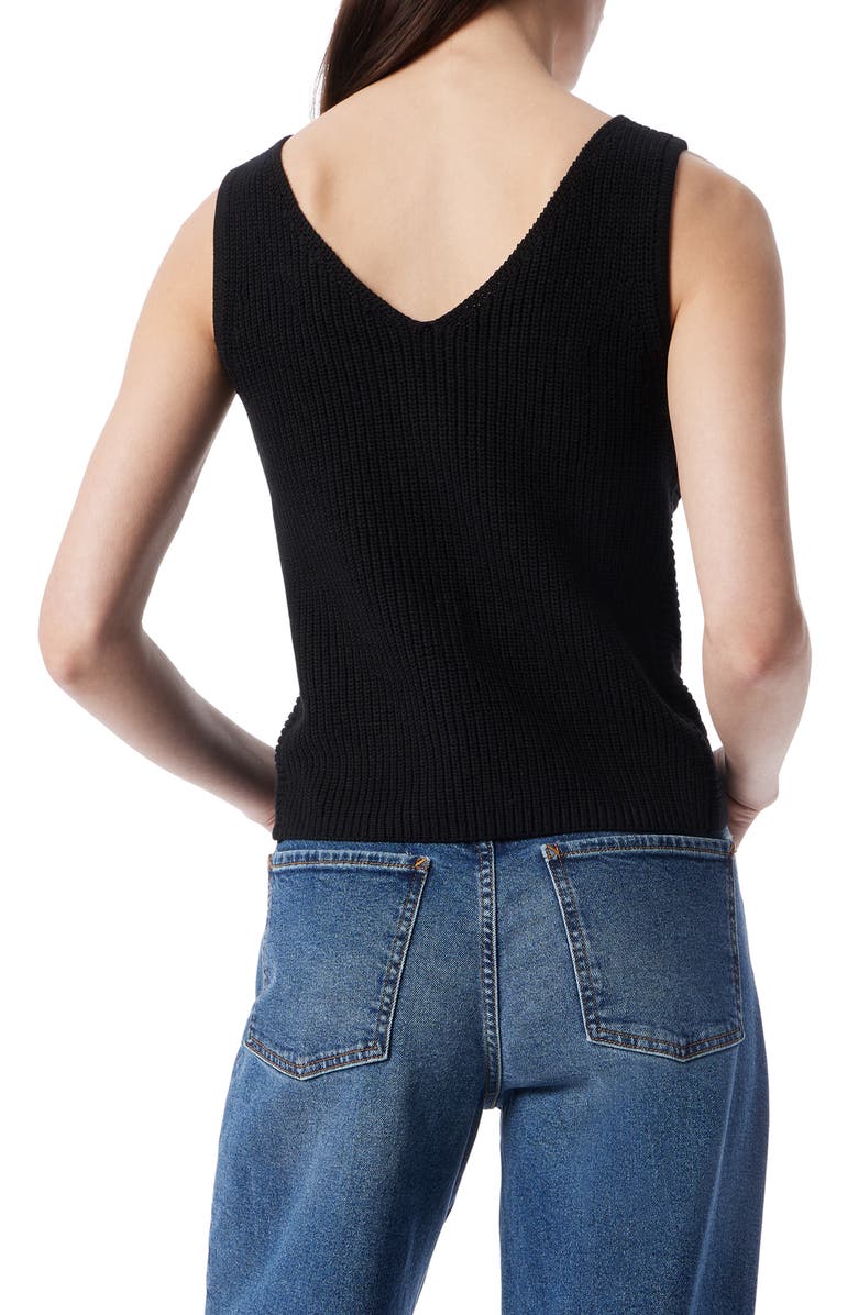 Robert Rodriguez Joyce Twist Front Knit Tank, Alternate, color, Black Beauty