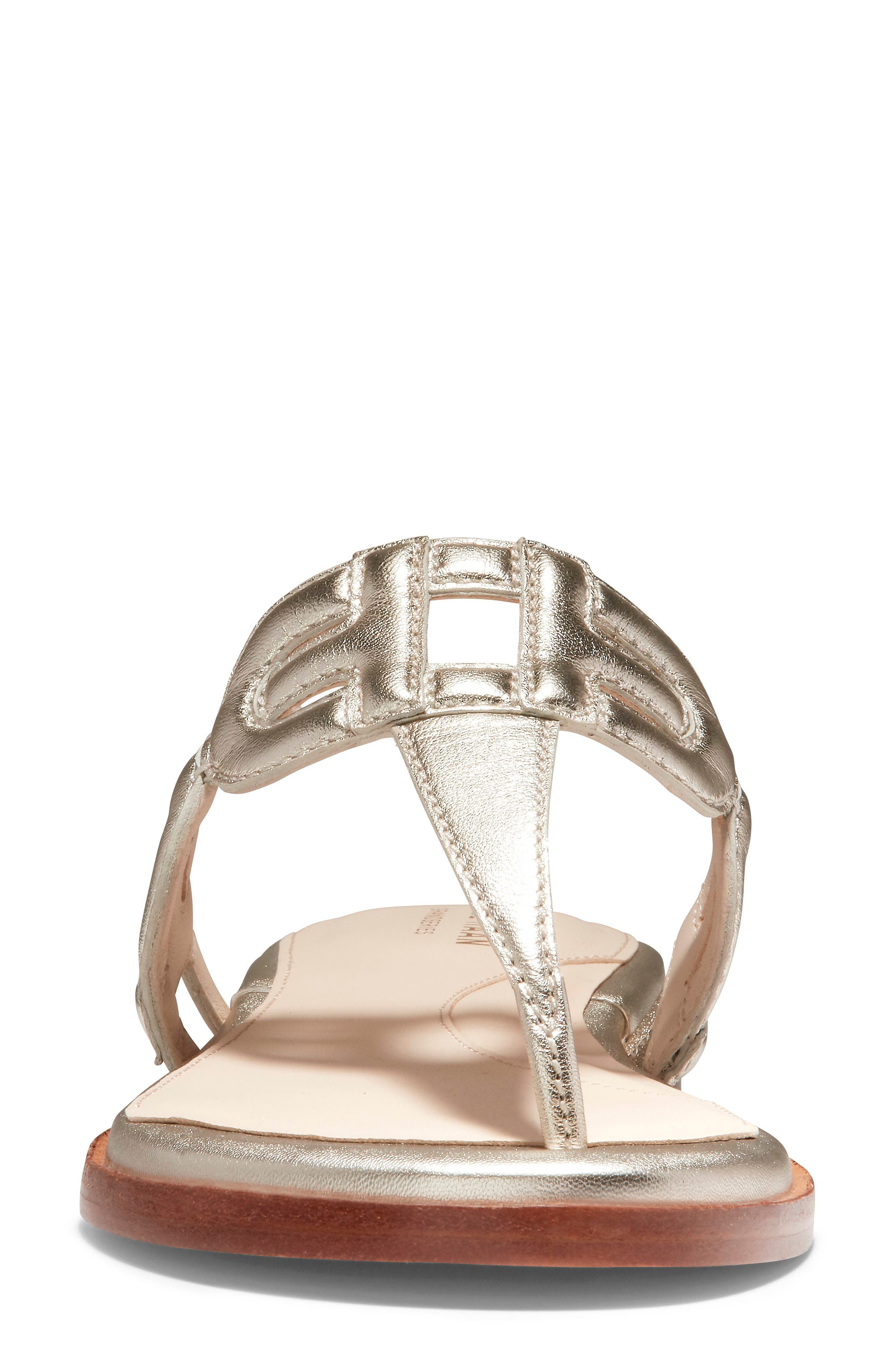 Anoushka Flip Flop, Alternate, color, GOLD METALLIC LEATHER