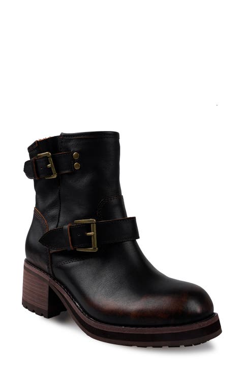 Rissa Lug Sole Moto Bootie (Women)