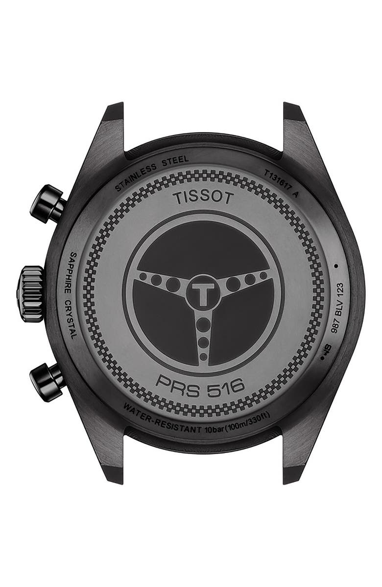 Tissot Men's PRS 516 Chronograph Leather Strap Watch, 45mm, Alternate, color,