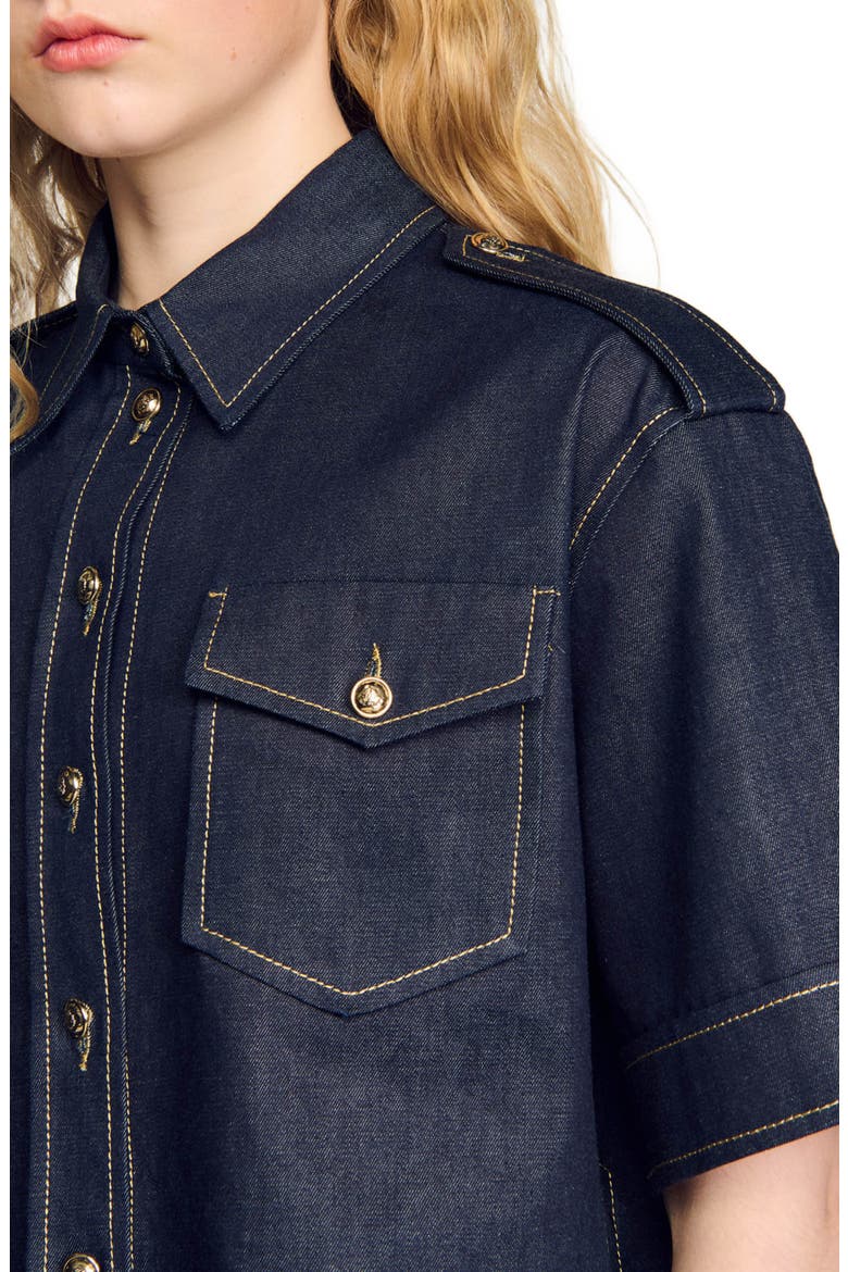 Denim shirt, Alternate, color, Deep blue
