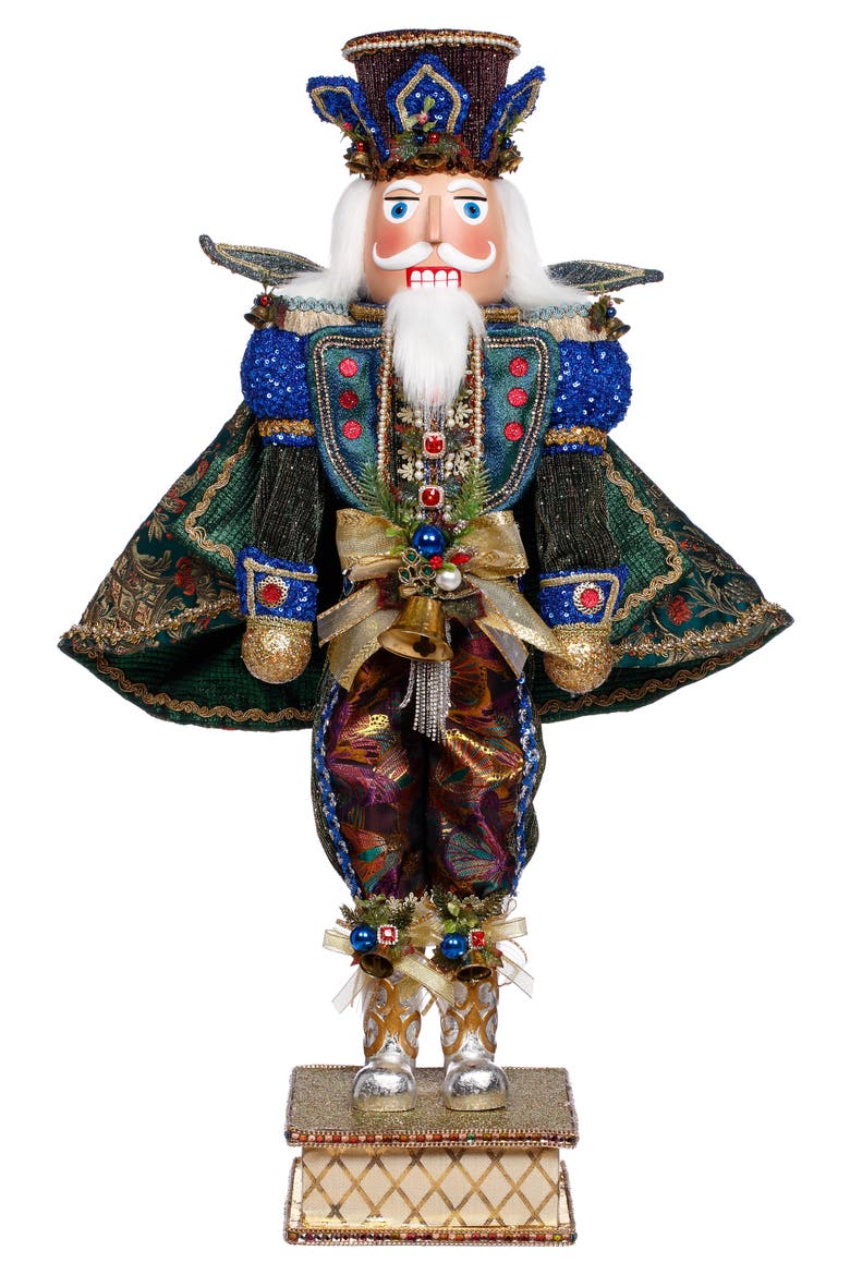Peacock Nutcracker, Medium, Main, color, Royal Blue