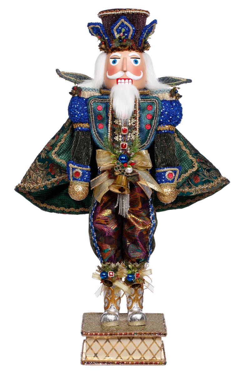 Mark Roberts Peacock Nutcracker, Medium, Main, color, Royal Blue