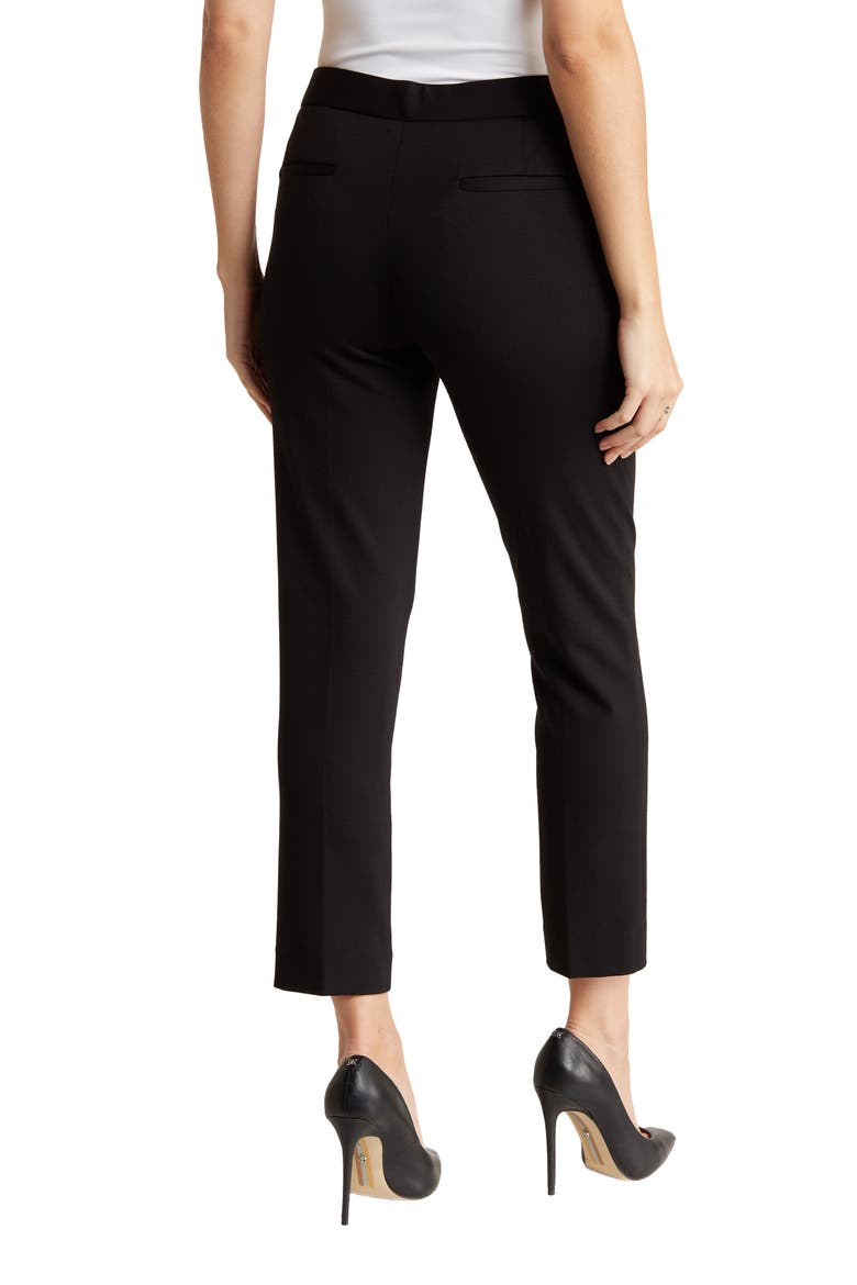 Amanda + Chelsea Alex Ponte Knit Trousers, Alternate, color, BLACK