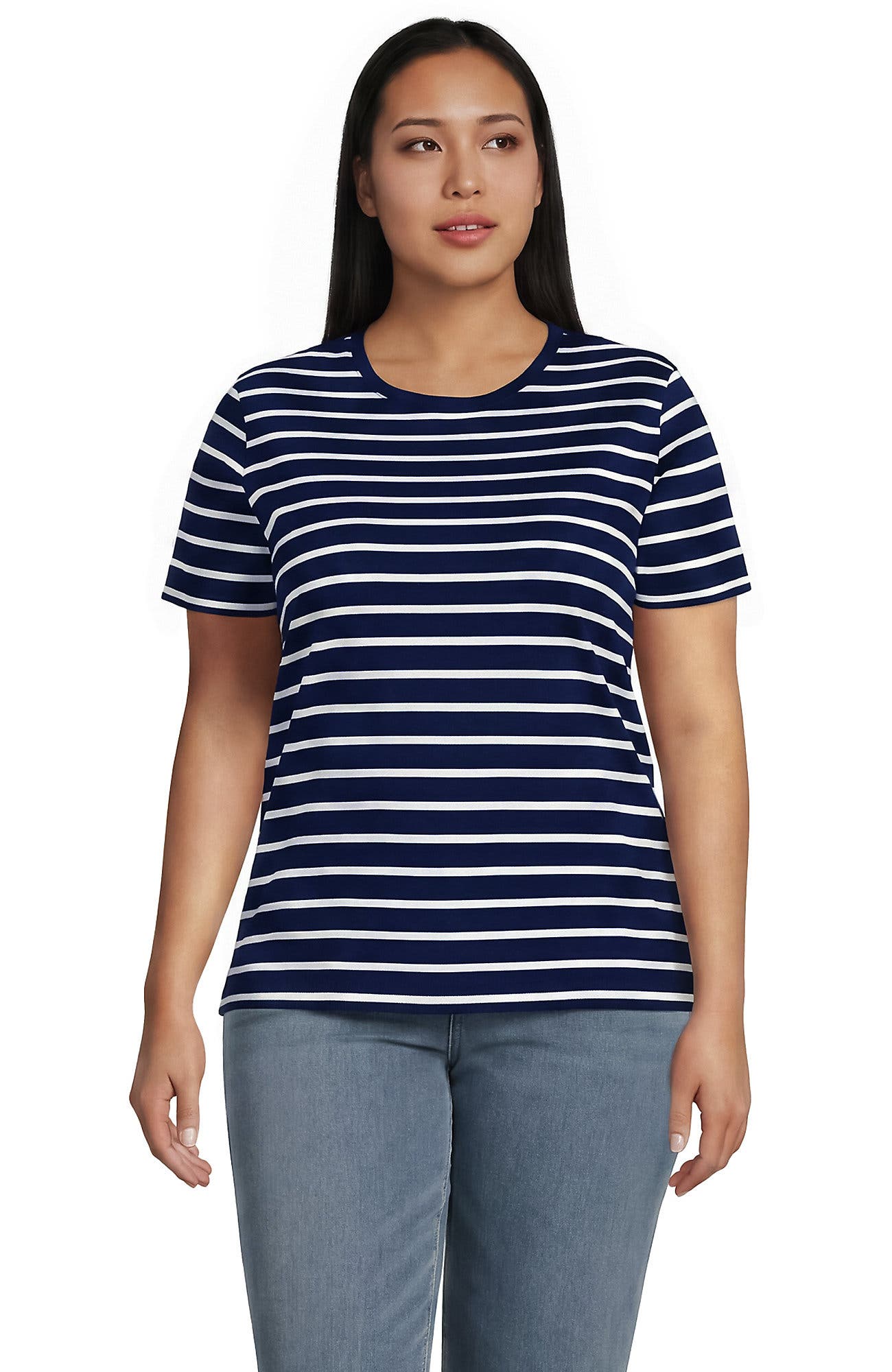 Deep Sea/Ivory Breton Stripe