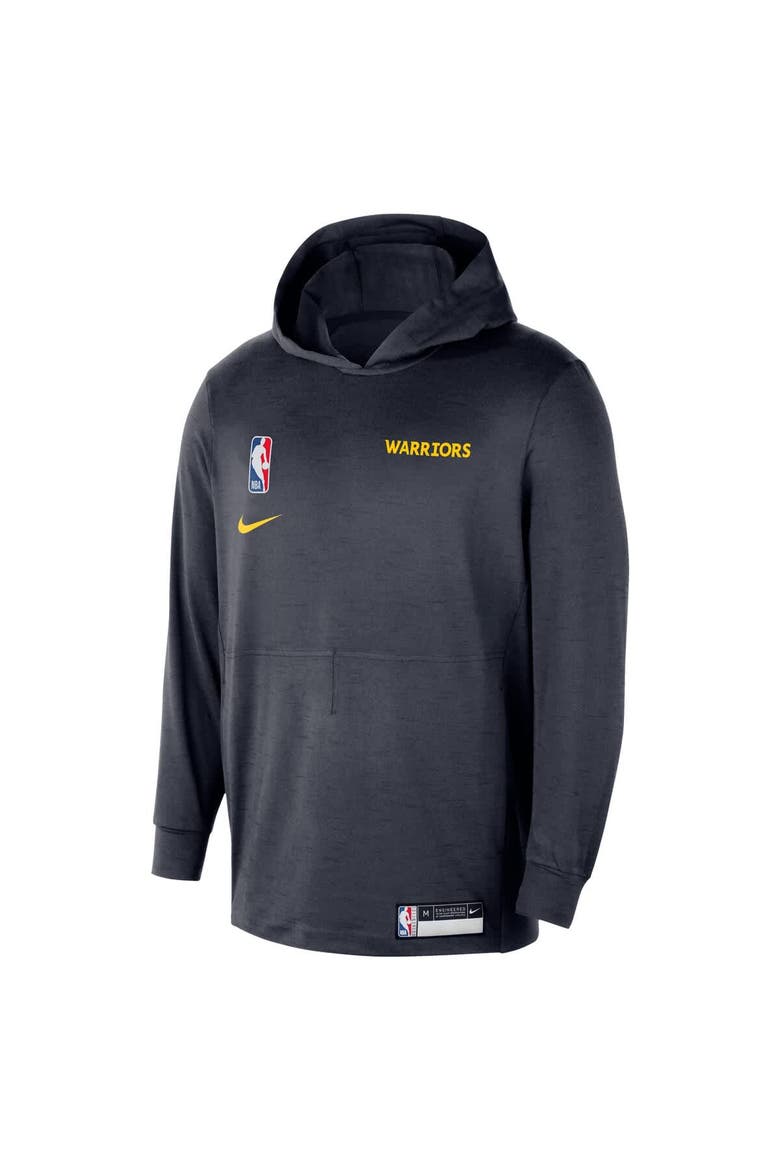 Men's Nike Navy Golden State Warriors 2024/25 On-Court Authentic Practice Yoga Restore Lightweight Pullover Hoodie, Alternate, color, Navy