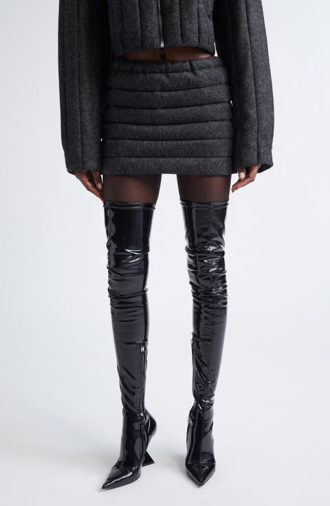 Low Rise Quilted Miniskirt