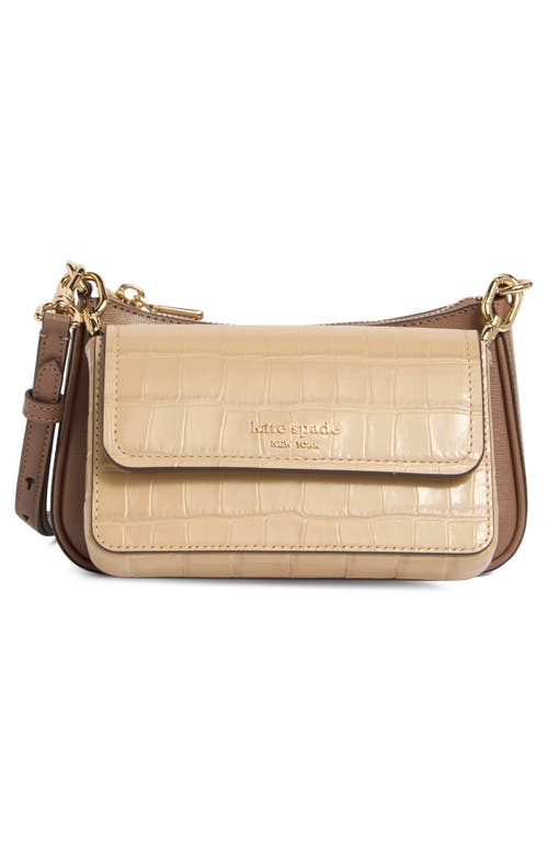 Kate Spade New York Double Up Croc-embossed Crossbody Bag