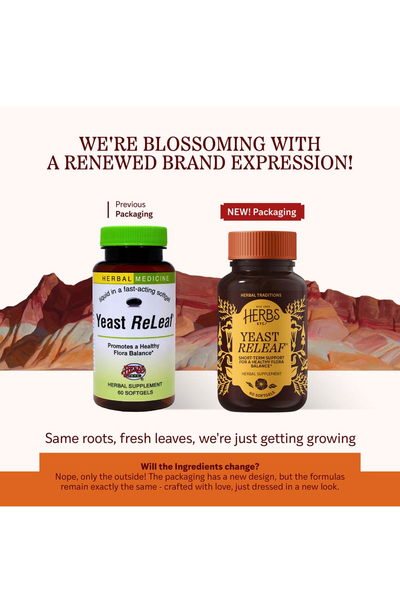 Herbs Etc. Yeast ReLeaf<sup>®</sup> Softgels 60 ct, Alternate, color, NO COLOR