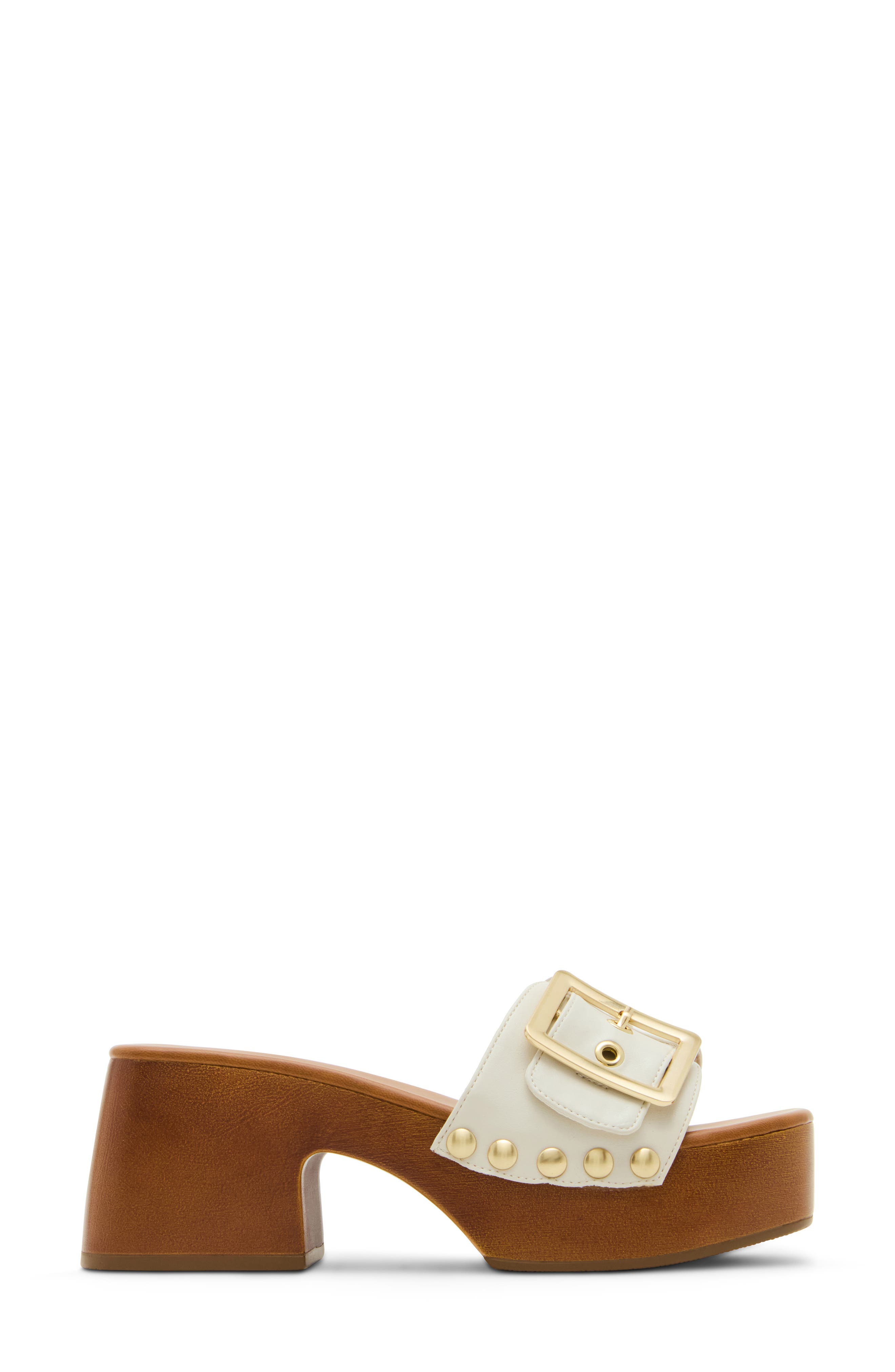 Madden Girl Woodland Slide Sandal, Alternate, color, Bone Paris